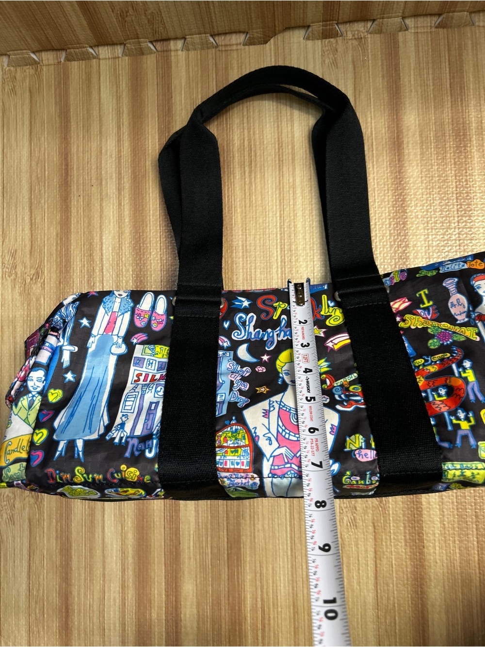 LeSportsac Sara Schwartz Night Life Mini Boston Duffle Bag - Picture 14 of 16